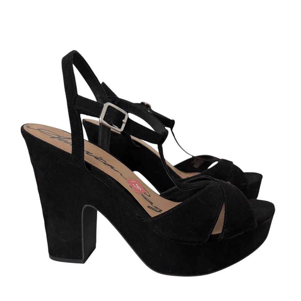 American Rag Black Jamie T-Strap Platform Dress Sandals